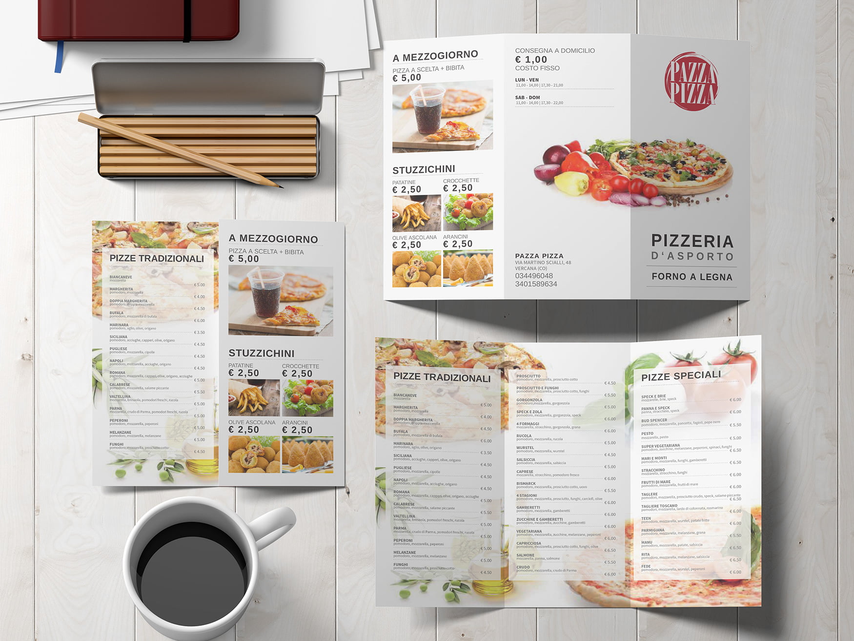 realizzazione grafica menu